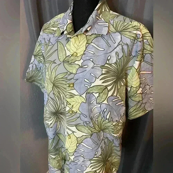 87. Tommy Bahamas Men’s Size Large Button Down Short Sleeve Shirt, EUC - Picture 4 of 5